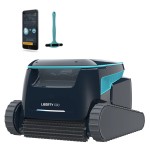 Belaidis baseino valymo robotas Dolphin LIBERTY 600 (dugnas, sienos, vandens linija ir laipteliai; dvigubas kombinuotas filtro krepšelis + 2 panelės, CB+PVC šepetys, programėlė)